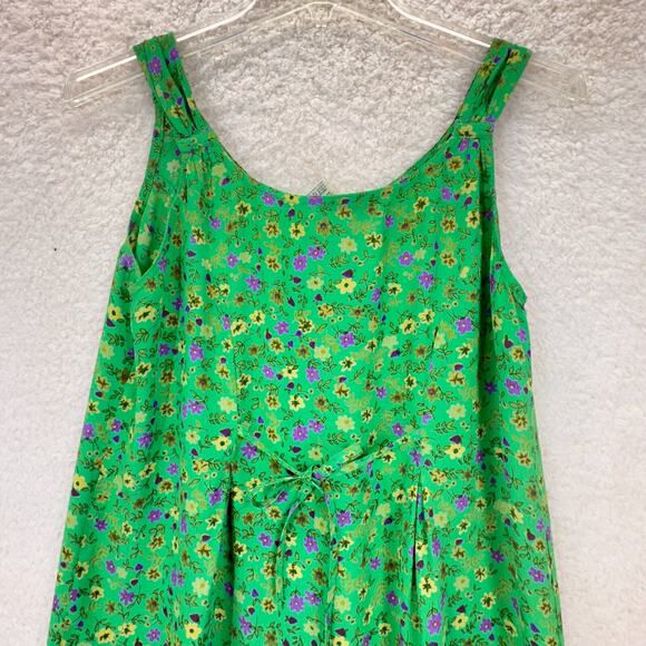 Pudding Shop April Cornell 2000 Maxi Dress 2 Flower Print Sleeveless Cottagecore - Picture 7 of 14